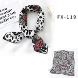 Square Silk Scarf Women Fashion Print Small Neck Scarfs Office Lady Hair Band Foulard Hand Kerchief Female Bandana
