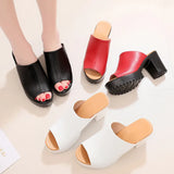 Mouth High And Fitting Room Slippers Summer Wearing Rough And Waterproof Table Comfortable Cool Slippers Large Size 40-43