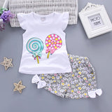 Pieces Cotton Girls Clothing Sets Summer Vest Sleeveless Children Sets Fashion Girls Clothes Suit Casual Floral Outfits