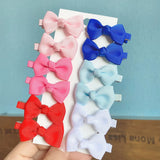 Grosgrain Ribbon Bowknot Hairpins For Cute Girls Colorful BB Hair Clips Mini Barrettes Headwear Kids Hair