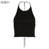 black sexy off shoulder backless camis women fashion casual high street beach vacation summer hot sale female crop