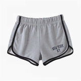 Zingj Summer New Wide-Leg Pants INS Fashion Letter Embroidery High-Waist Running Fitness Shorts