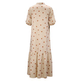 Spot Fashion Women's Wear 2025 Summer Short-Sleeved Print Loose Dress