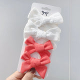 2021 New Sweet Leopard Printed Hair Clips For Cute Girls Bowknot Barrettes Safty Hairpin Headwear Kids Hair