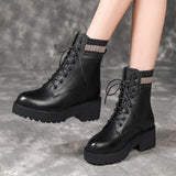 Boots Women's New Pre-British Branch With Short Boots Fashion Retro Thick Bottom Boots In Fall/Winter