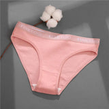 Women's Cotton Briefs Sexy Underwear Women's Panties Female Underpants Fashion Ladies Lingerie Solid Colors