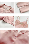 Pink Satin Diamanté Cami Straight Mini Dress And Crop Coat- Outfit