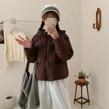 Winter Down Jacket Female Short Style 2024 Minority Korean Hooded White Duck Velvet Loose Puff Feeling Bread Coat Tide-Outfit