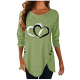 Women Casual Long Sleeve O Neck Button Irregular T Shirt Spring Vintage Loose Shirt Oversize 2XL Tee Shirt Oversized Tops