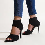 Zingj Fall 2023 High Heel Sandals Female Leopard Print Toe Toe Sexy Fashion Plus Size