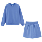 2021 Summer Shorts Set Woman Tracksuits Oversize Sweatshirts High Waist Shorts Female Two Piece