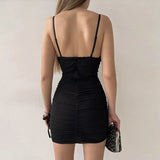 Temperament Skirt 2025 Autumn New Women's V-Neck Hot Diamond Body