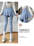 Pocket Fake Two Yoga Pants Large-Size High-Rise Sunscreen Skirts Thin Sports Wear Outside The