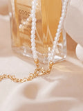 Faux Pearl Choker Necklace- Outfit