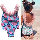 Baby Girl Clothing Ruffle Sleeve Bikini One-Piece Swimwear Baby Girls Swimsuit Bathing Beach Costume Newborn Clothes