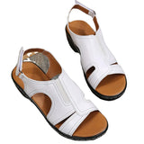 Casual Sandals 2025 Summer New Fashion Retro-Dew Round-Headed Beach Roman