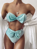 Zingj New Swimsuit Hot Swimsuit Women's Split Bright Silk Bikini