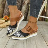 Women's Sandals 2025 Summer New Flat Bottom Slope And Pointed Casual Women's Cool Slippers