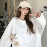 Oversized Hoodie Kawaii Cute Streetwear Women Pullovers Korean Fashion Harajuku Soft Girl Aesthetic Female