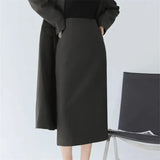 And Long Coffee Dress Women's Summer Open Skirt One High-Waisted Skirt Bag Hip Skirt Suit