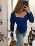 Zingj New Autumn And Winter Elastic Open Shoulder Base Knit-Outfit