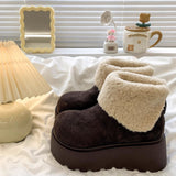 Boots Women 2025 Winter New Super Fire Retro Plus Velvet Small Thick Bottom Leisure Warm Snow Boots