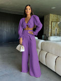 2025 New Solid Color Split Suit Seaside Resort Beach Sexy Open Side Of The Waist