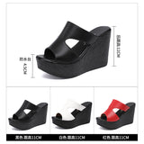 High Heel Slippers Girls 2023 Summer New Style Muffin Thick-Soled Waterproof Platform Fashionable To Wear Large-Size