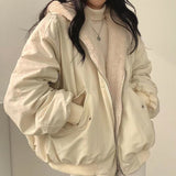 Reversible Oversize Fleece Hooded JacketOutfit