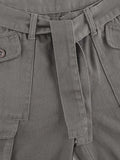 Washed Pocket Patched Cargo Jeans- Outfit