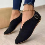 Spring Autumn New Loafers Woman Shoes Soft Fashion Flats Zapatos Women Plus Size 35-43 Pointed Toe Shallow Boat Shoes