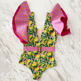 Sexy One Piece Swimsuit Women Swimwear Push Up Monokini Ruffle Swim Suit Bathing Suit Summer Beach Wear