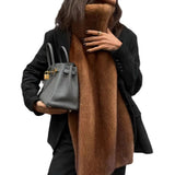 Spring Women's Women's Vest Comfortable Leisure High-Necked Fur Sleeveless Waist Warm