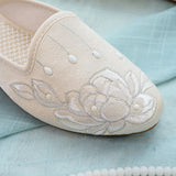 Zingj Flat Bottom Root Embroidered Cloth Shoes With Cheongsam Spring / Summer 2023 New Women's Shoes Wear