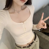 New Style Of European Blouse Is Covered With Autumn And Winter Girls' Pure Desire, Hot Girls, Short Style, Slim, Slim And Thin Bottomed