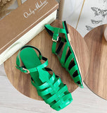Onlymaker Brand Women's Flat Sandals Summer Casual Soft Genuine Leather Summer Roman Female Big Size Fashion