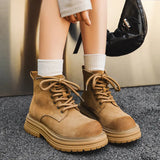 Zingj 2024 New Man British Style Vintage Work Short Boots