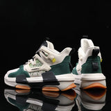 High-top Chunky Sneaker Men Running Shoes Waterproof Leather Sport Shoes Thick Sole Jogging Walking Shoes Zapatillas