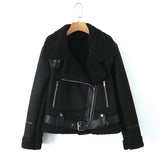 Women's Clothing 2025 New Large-Clip Women's Style Thick Locomotive Leather Fur
