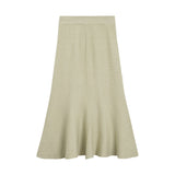 Zingj Waxy Knit Fishtail Skirt Skirt Female Fall Winter Drop Feeling Package Hip Long Skirt With Sweater Knit Skirt Women's