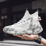 Fashion Classic Men Sneakers Spring Breathable Running Shoes for Men Graffiti Sport Shoes High-top Mesh Walking Jogging