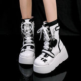 Thick Bottom Boots 2025 New Punk Locomotive Mid Boots Girl Cute Spice Girl