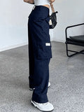 Fold Over Waist Y2K Straight Leg Pants- Outfit