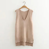V Neck Sweater Knitted Sweater Women Sweaters Pullovers Autumn Winter FashionBasic Shirt Fitness Female Clothing