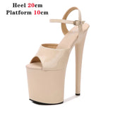 Beige Color Dress Party Shoes Women Fashion Design Sexy Catwalk Sandals High Heels Platform Stiletto Girls Shoe Club