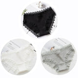 3pcs Sexy Lace Panties Women's Cotton Underwear Seamless Cute Bow Briefs Soft Comfort Lingerie Female Sexy