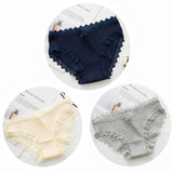 3pcs Sexy Lace Panties Women's Cotton Underwear Seamless Cute Bow Briefs Soft Comfort Lingerie Female Sexy
