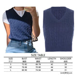 girl Sweater Vest women jumper V Neck pullover Knitted Vests Women y2k Preppy Style Crop Top Autumn 2020 solid