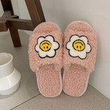 Women Slipper Couple Men Shoe Fluffy Soft Warm Slip On House Slippers Antiskid Antislip Cozy Short Plush for