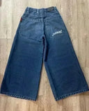 Jeans Vintage Hip-Hop Baggy Jeans Menswear Gothic Trousers With High Waist And Wide